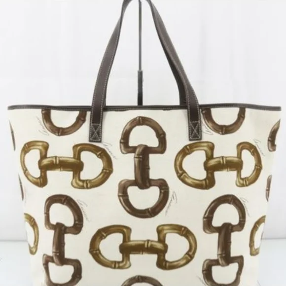 Authentic Gucci Canvas Tote Bag - Picture 1 of 13